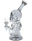 SeshGear Stacked Skulls Electroplated Glass Water Pipe Side - INHALCO
