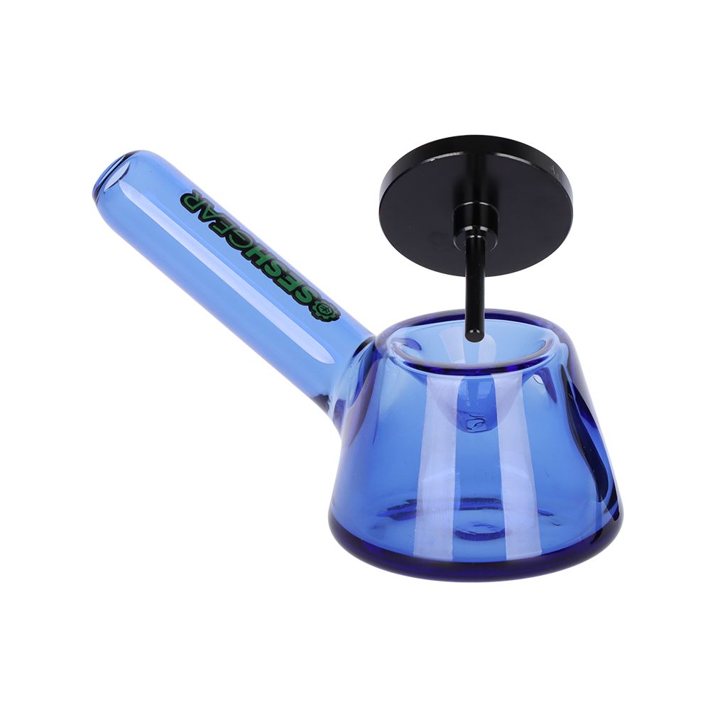 SeshGear Tamped and Poked Glass Hand Pipe Open - INHALCO