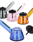 SeshGear Tamped and Poked Glass Hand Pipes 4 Colors - INHALCO