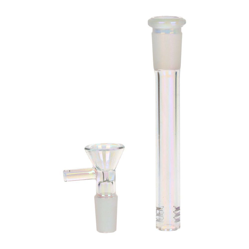 SeshGear Twist Straight Tube Glass Water Pipe downstem and bowl