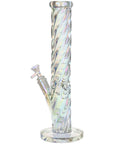 SeshGear Twist Straight Tube Glass Water Pipe