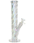 SeshGear Twist Straight Tube Glass Water Pipe