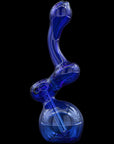 Back view of cobalt blue Sherbub Glass Sherlock Bubbler