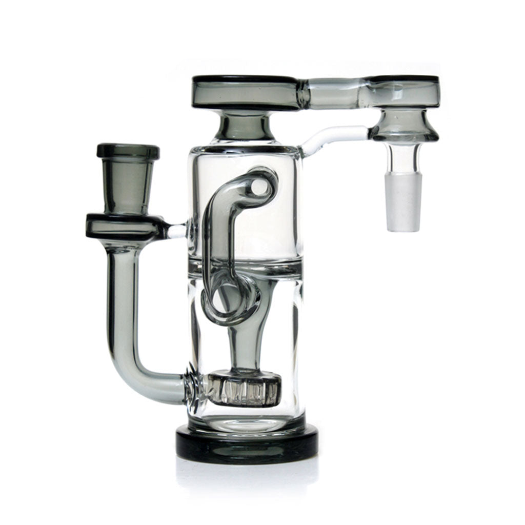 Showerhead Perc Ash Catcher Recycler in smoke color