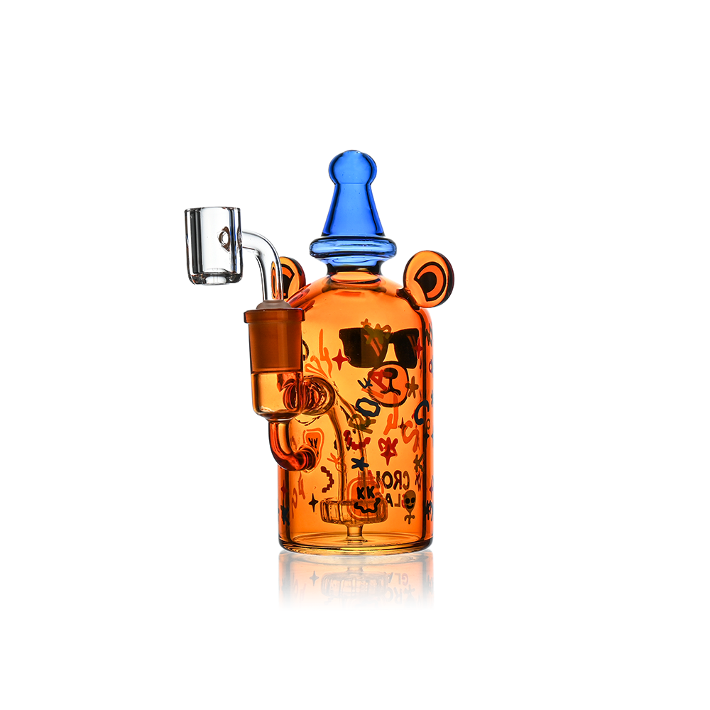 Cool Teddy Bear Dab Rig with Showerhead Perc