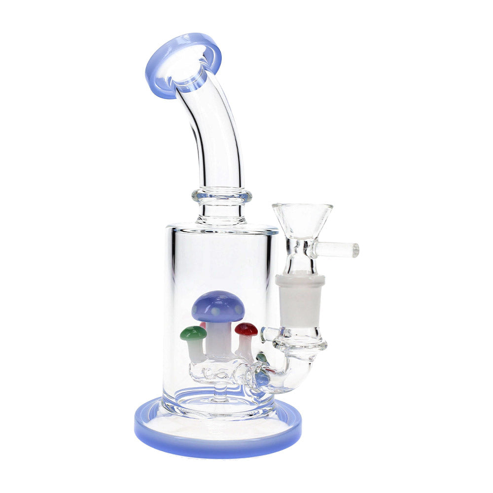 Shroom Bloom Glass Bong in blue color