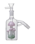 Shroom Glass Perc Ash Catcher in pink with 45° joint