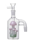 Shroom Glass Perc Ash Catcher in pink with 90° joint