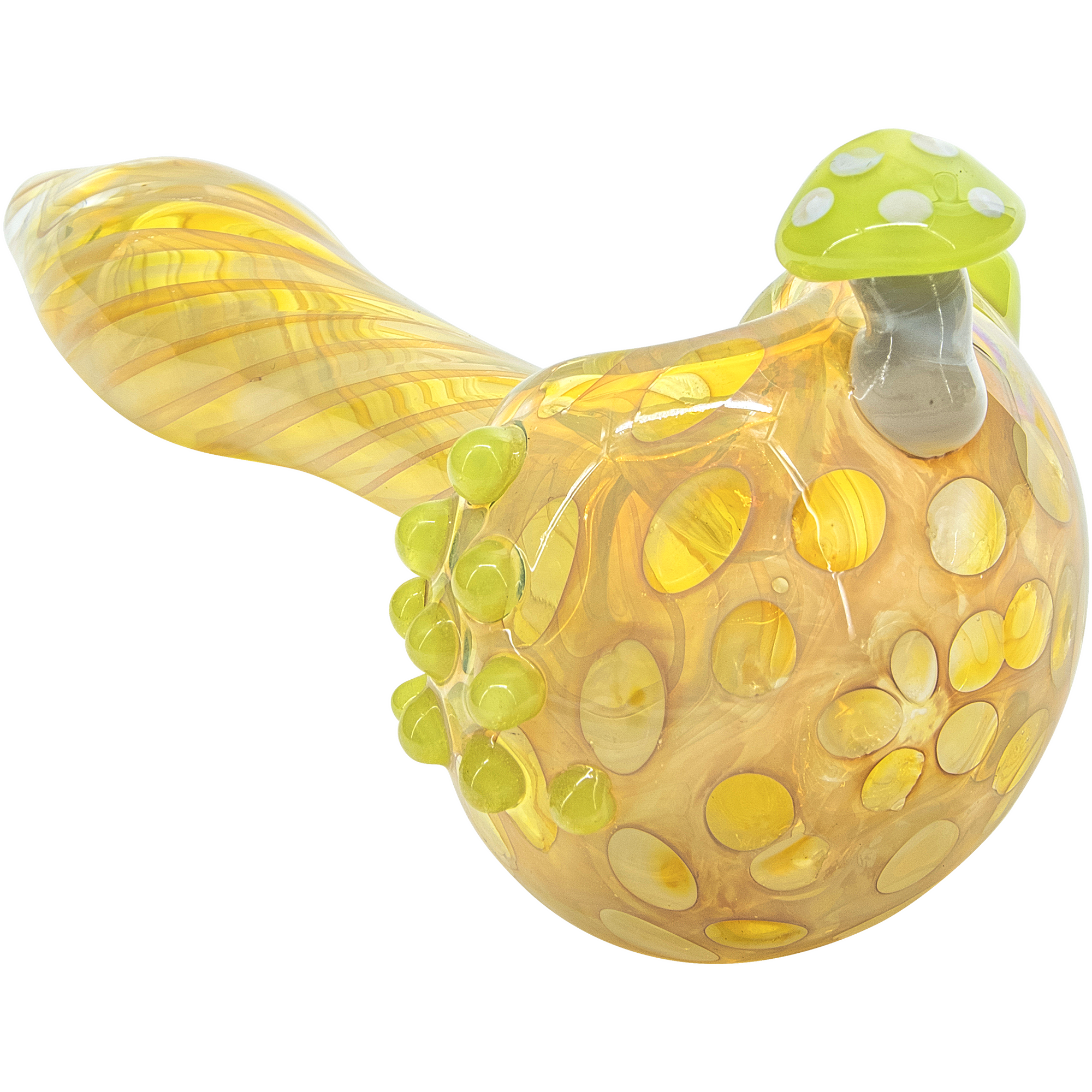 Close-up of mushroom head on Shrooming Color-Changing Mushroom Spoon Pipe
