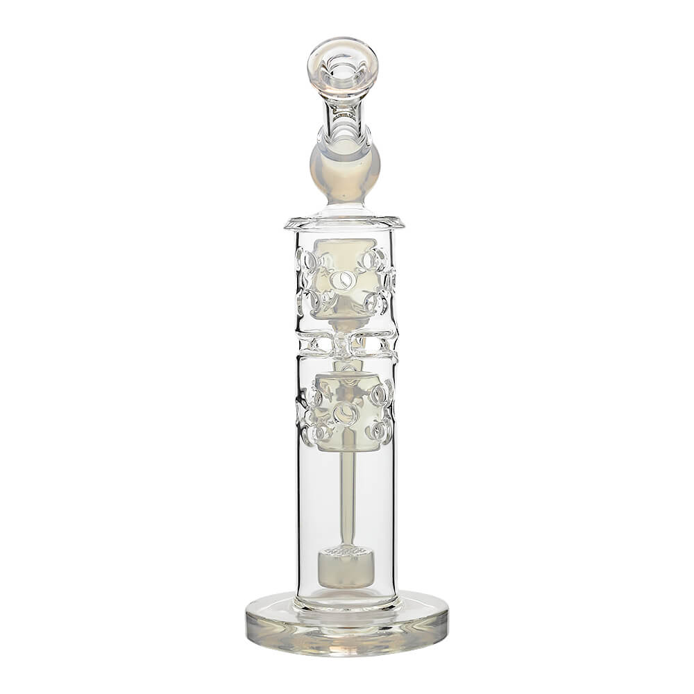 Sidecar Straight Fab Glass Bong Flower of Life Perc