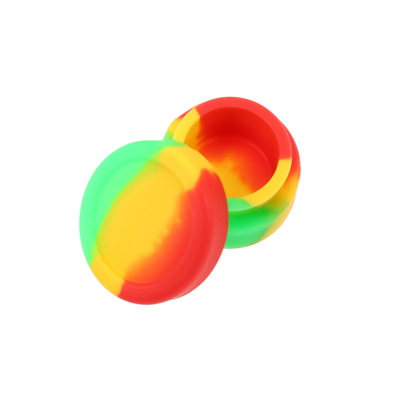 Silicone 5 ml Concentrate Jar in rasta color