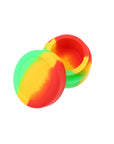 Silicone 5 ml Concentrate Jar in rasta color