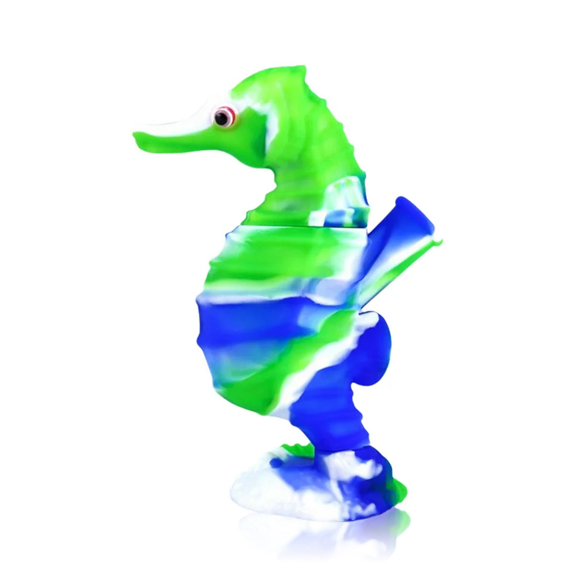 Silicone Bubbler Seahorse 6&quot;