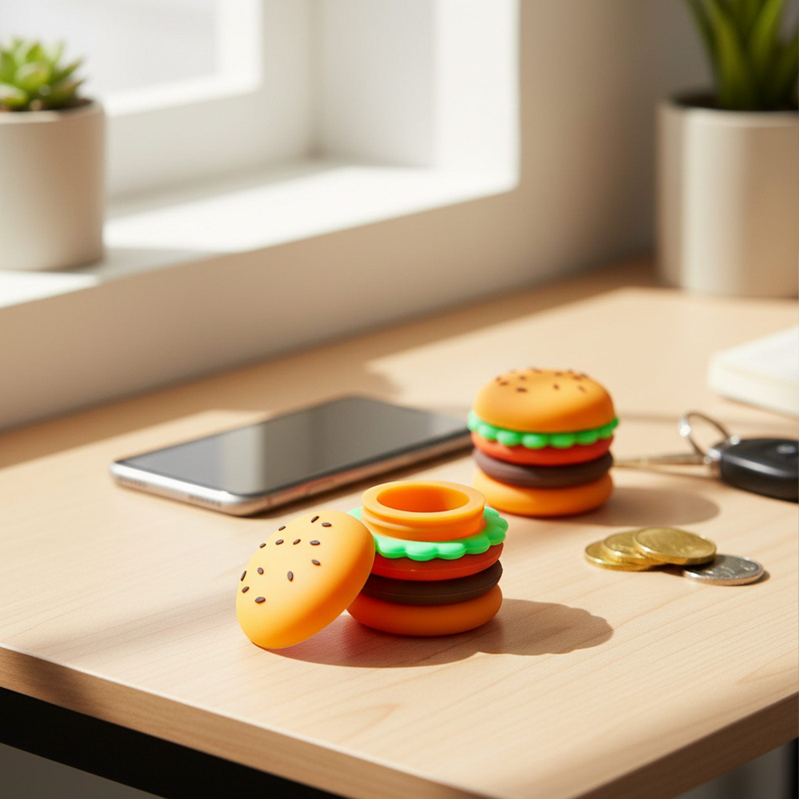 Silicone Burger Dab Wax Jar