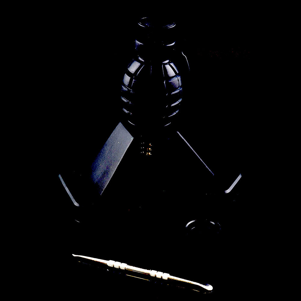 Silicone Grenade Dab Straw Kit - Black color