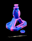 Silicone Grenade Dab Straw Kit - Blue and Pink color