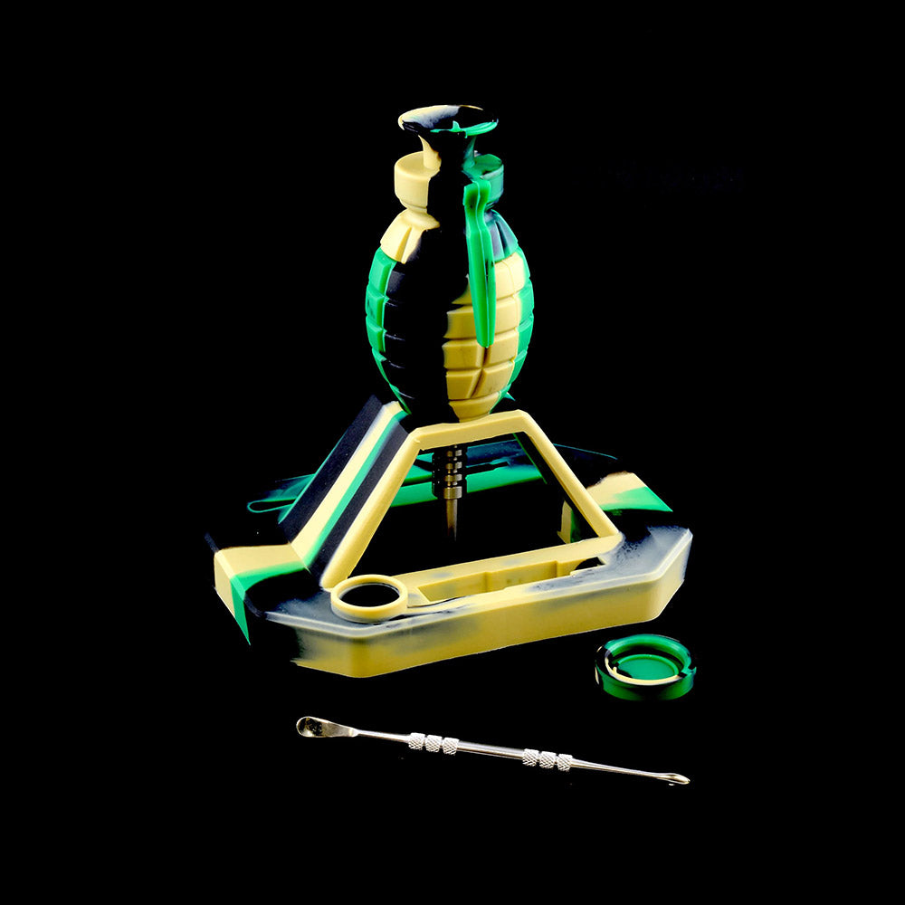 Silicone Grenade Dab Straw Kit - Camo color