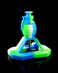 Silicone Grenade Dab Straw Kit - Green, White, and Blue color