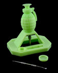 Silicone Grenade Dab Straw Kit - Green color