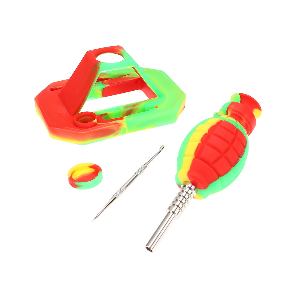 Silicone Grenade Dab Straw Kit - inhalco