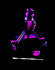 Silicone Grenade Dab Straw Kit - Purple and Black color