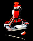 Silicone Grenade Dab Straw Kit - Red, White, and Black color