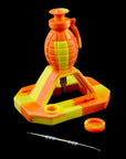 Silicone Grenade Dab Straw Kit - Yellow and Orange color