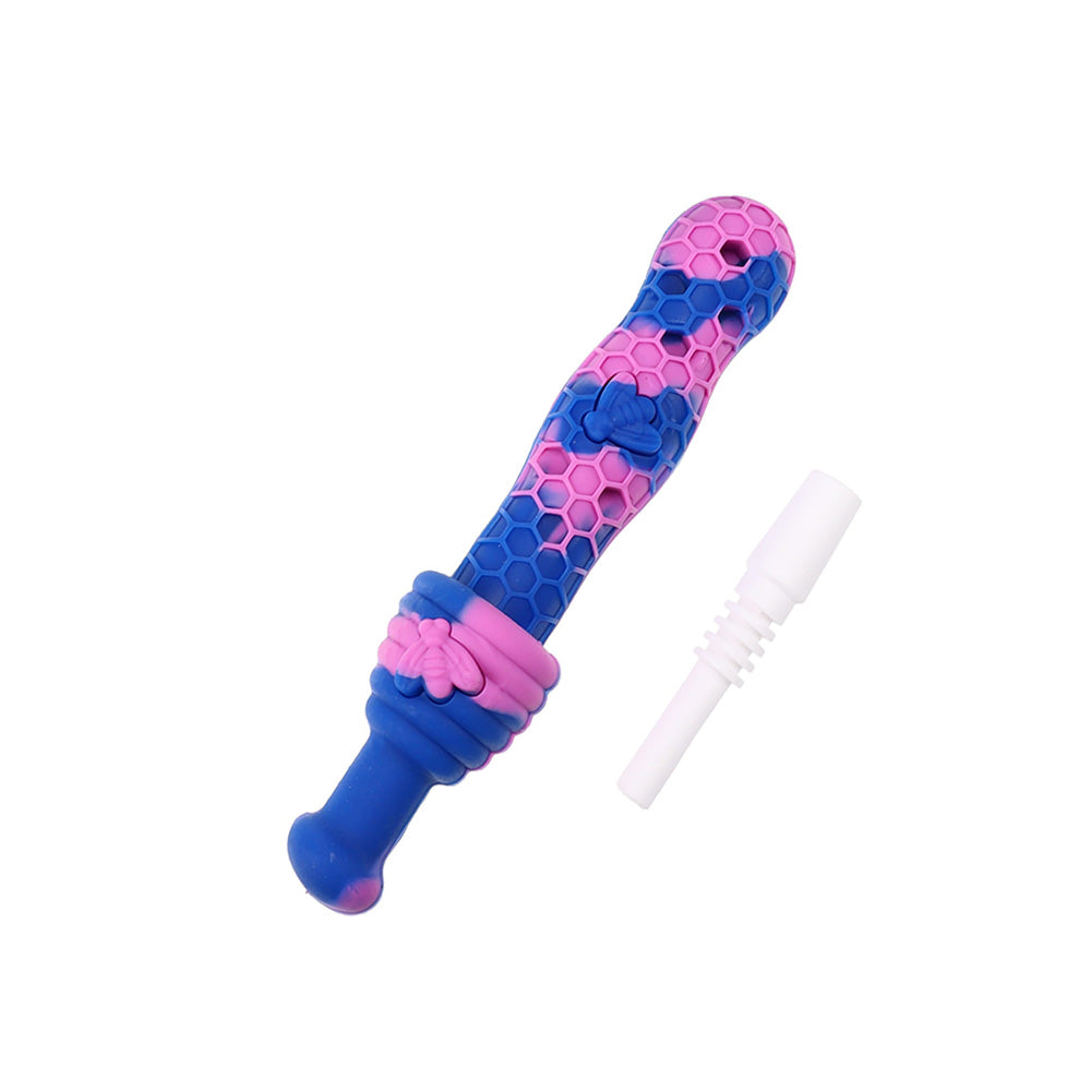 Silicone Honeycomb Dab Straw with ceramic tip