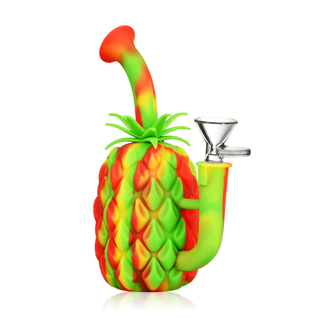 Silicone Pineapple Water Pipe in rasta color