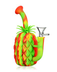 Silicone Pineapple Water Pipe in rasta color
