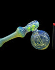 Green Slime Silver Fumed Glass Hammer Bubbler pipe