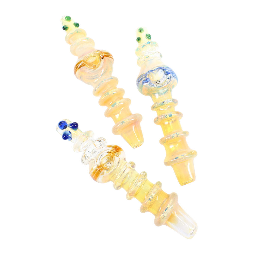 Silver Fumed Rings Glass Steamroller “Ring Runner” 