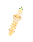 Silver Fumed Rings Glass Steamroller - inhalco