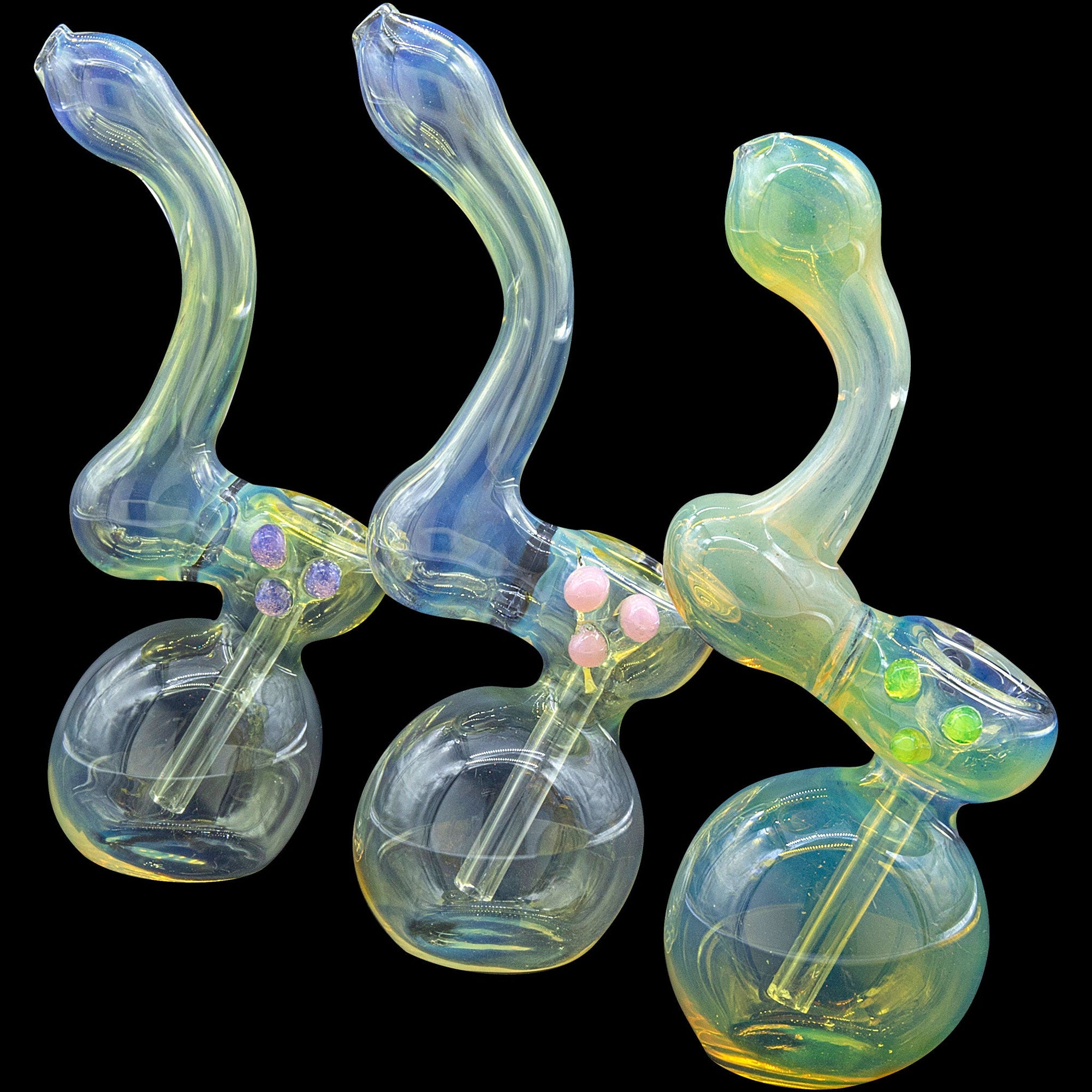 Silver Sherlock Fumed Sherlock Pipe Bubbler all colors