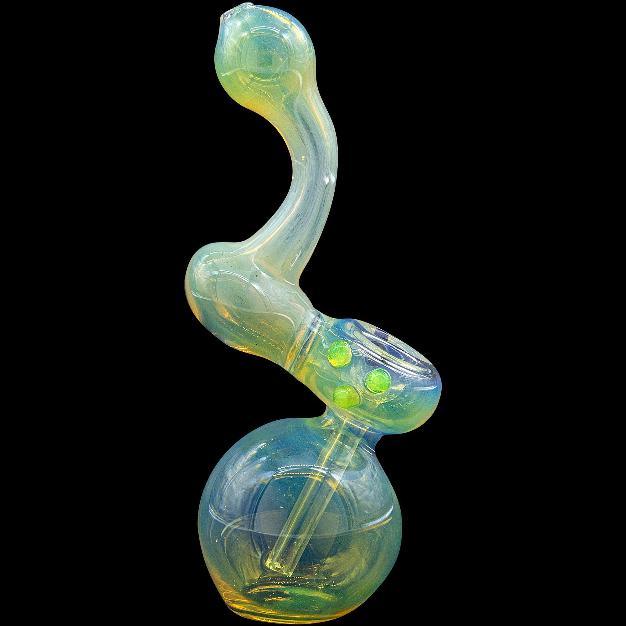 Right side of Silver Sherlock Fumed Sherlock Pipe Bubbler