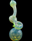 Silver Sherlock Fumed Sherlock Pipe Bubbler in Green Slime
