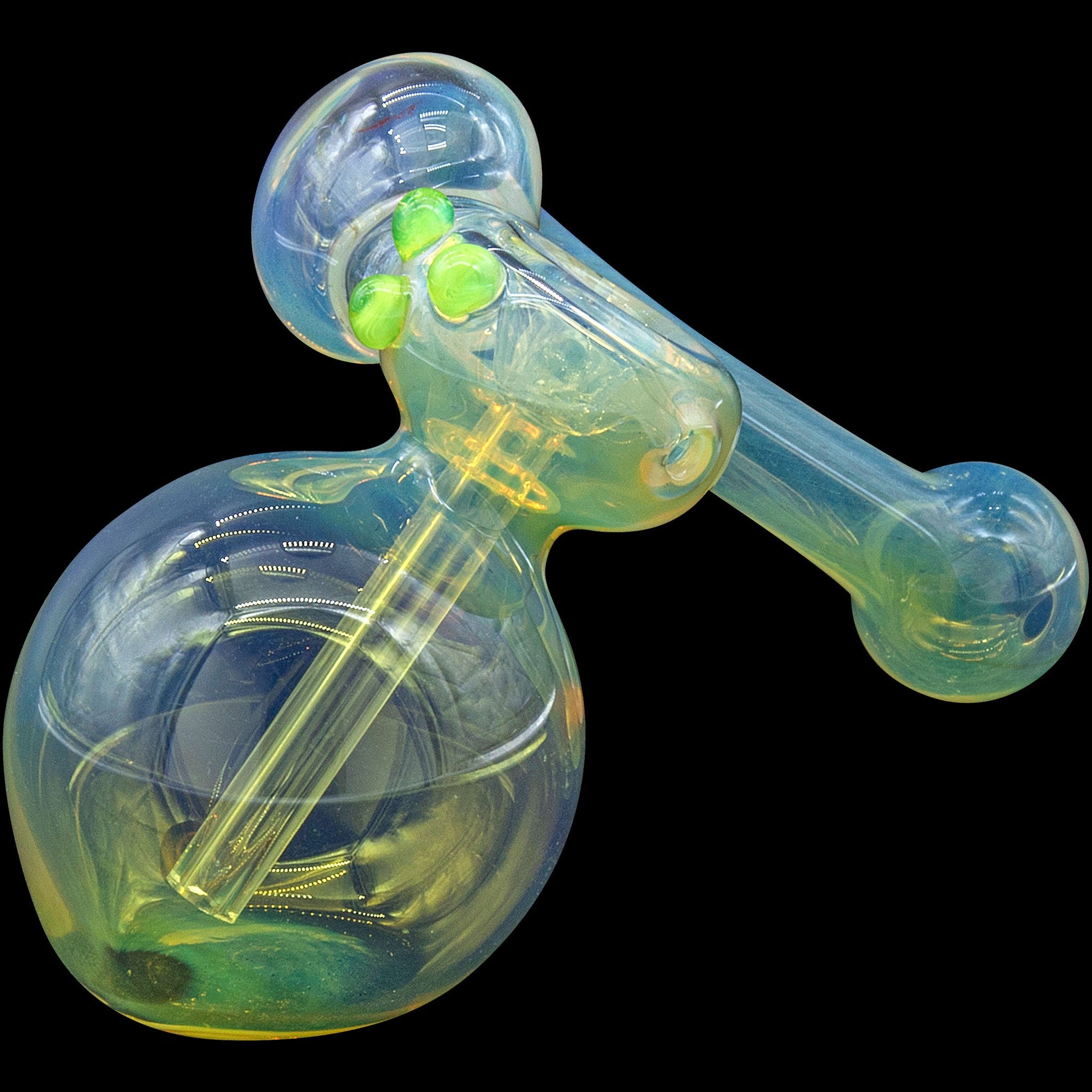 Close-up of Silver Sidecar Fumed Hammer Pipe