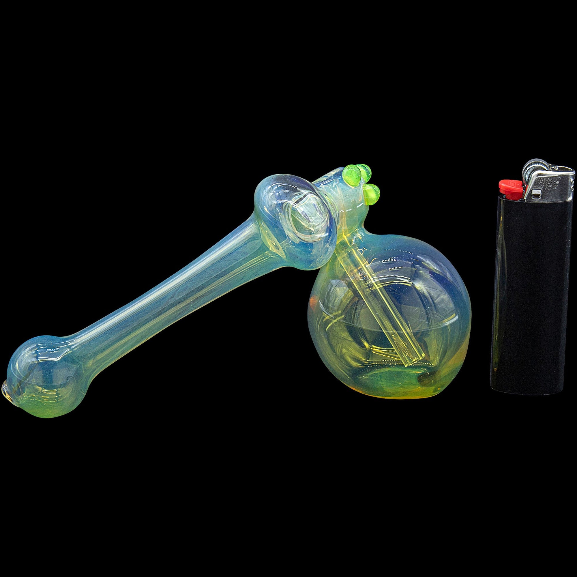 Silver Sidecar Fumed Hammer Pipe Glass
