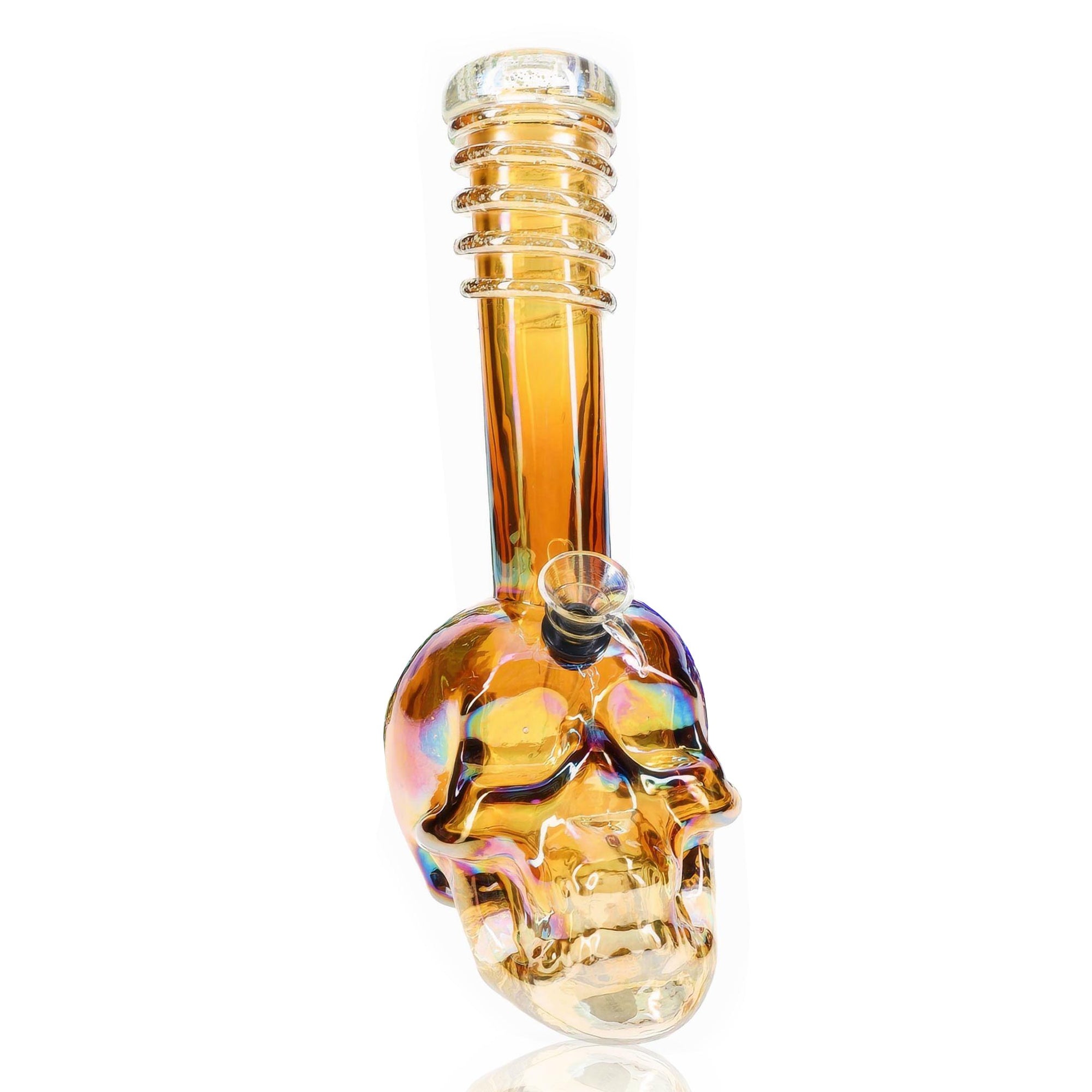 10.5″ Skull Glow Bong - inhalco