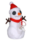 Front view of Snappy Snowman Silicone Water Pipe