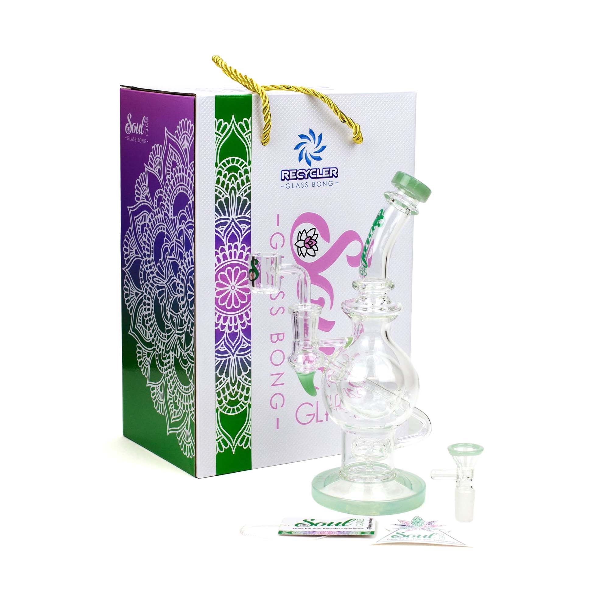 9.5&quot; SOUL 2-in-1 Double Glass Sphere Recycler