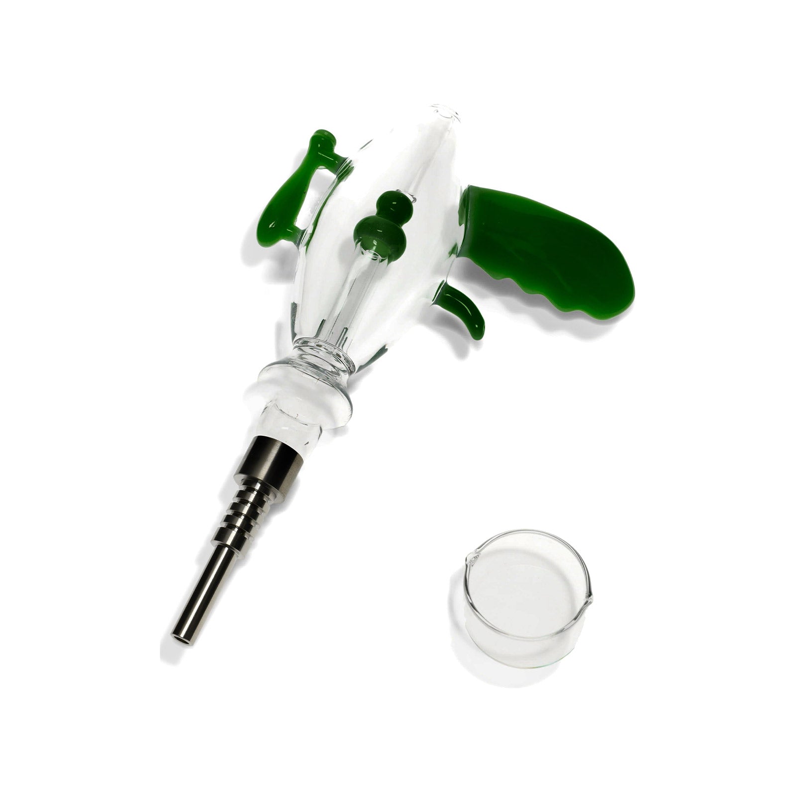 Space Blaster Ray-Gun Glass Nectar Collector Straw Kit Green