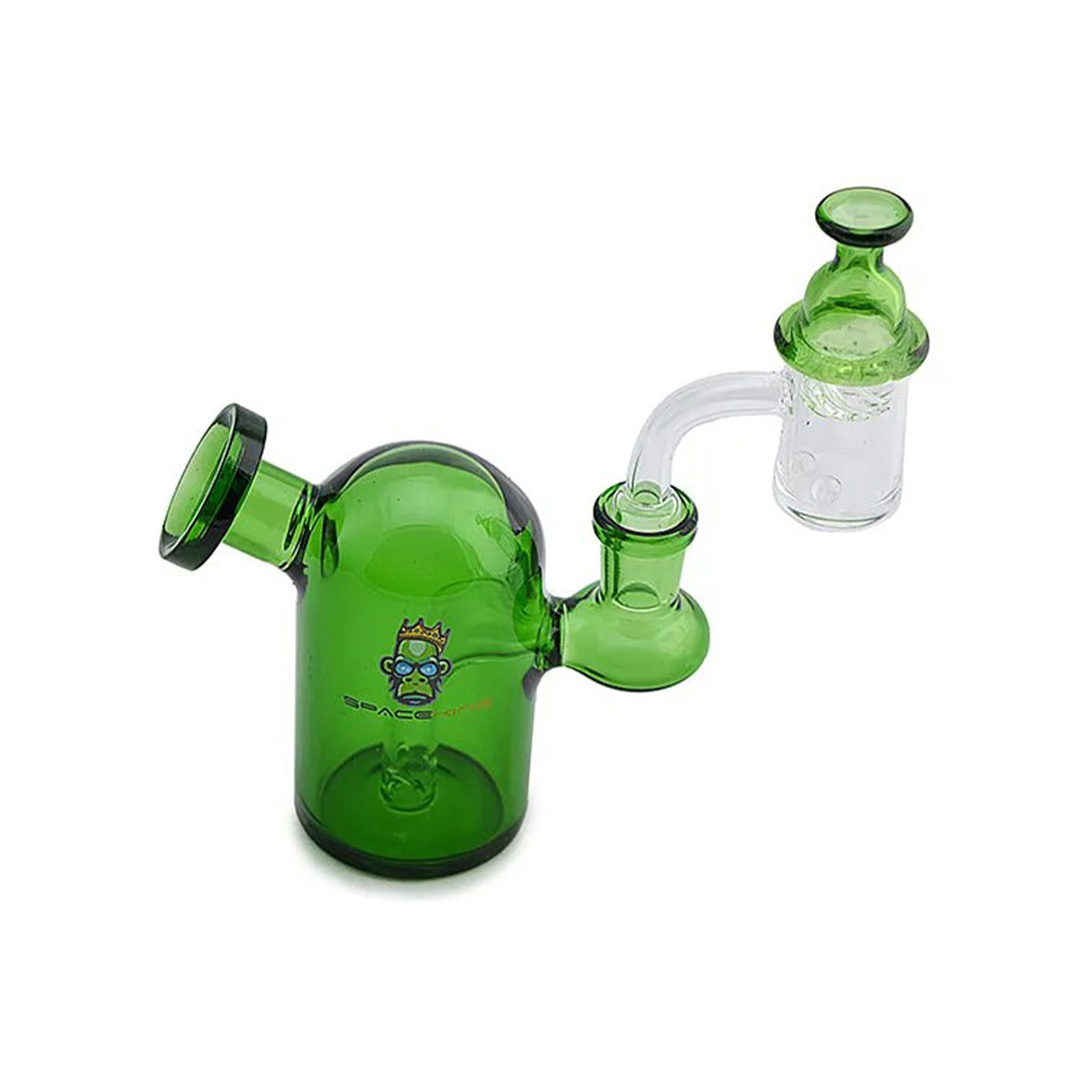 Space Egg Glass Mini Rig in green