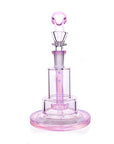 Stacked Chamber Water Bong in pink with double chamber design