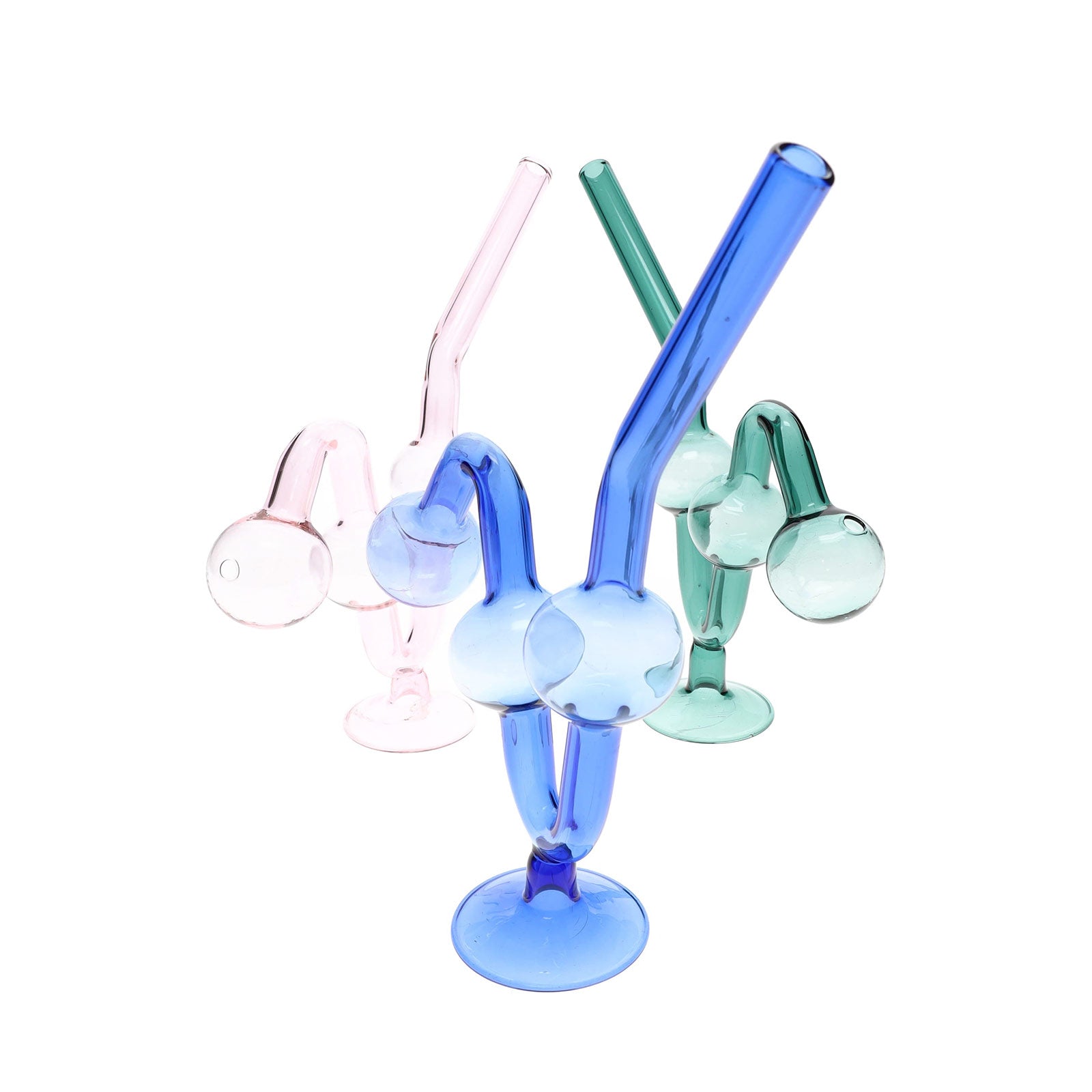 Stand-Up Colored Glass Water Dog Oil Burner