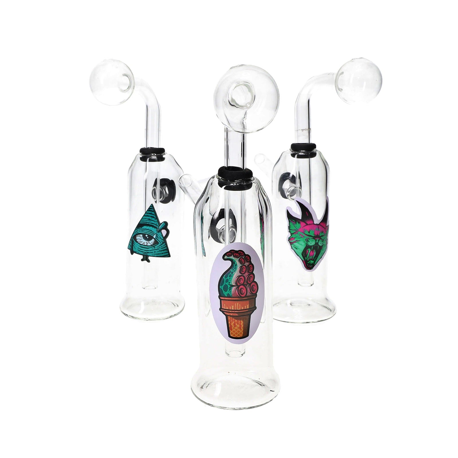 Sticker Stack Thick Glass Decal Bubbler Oil Burner