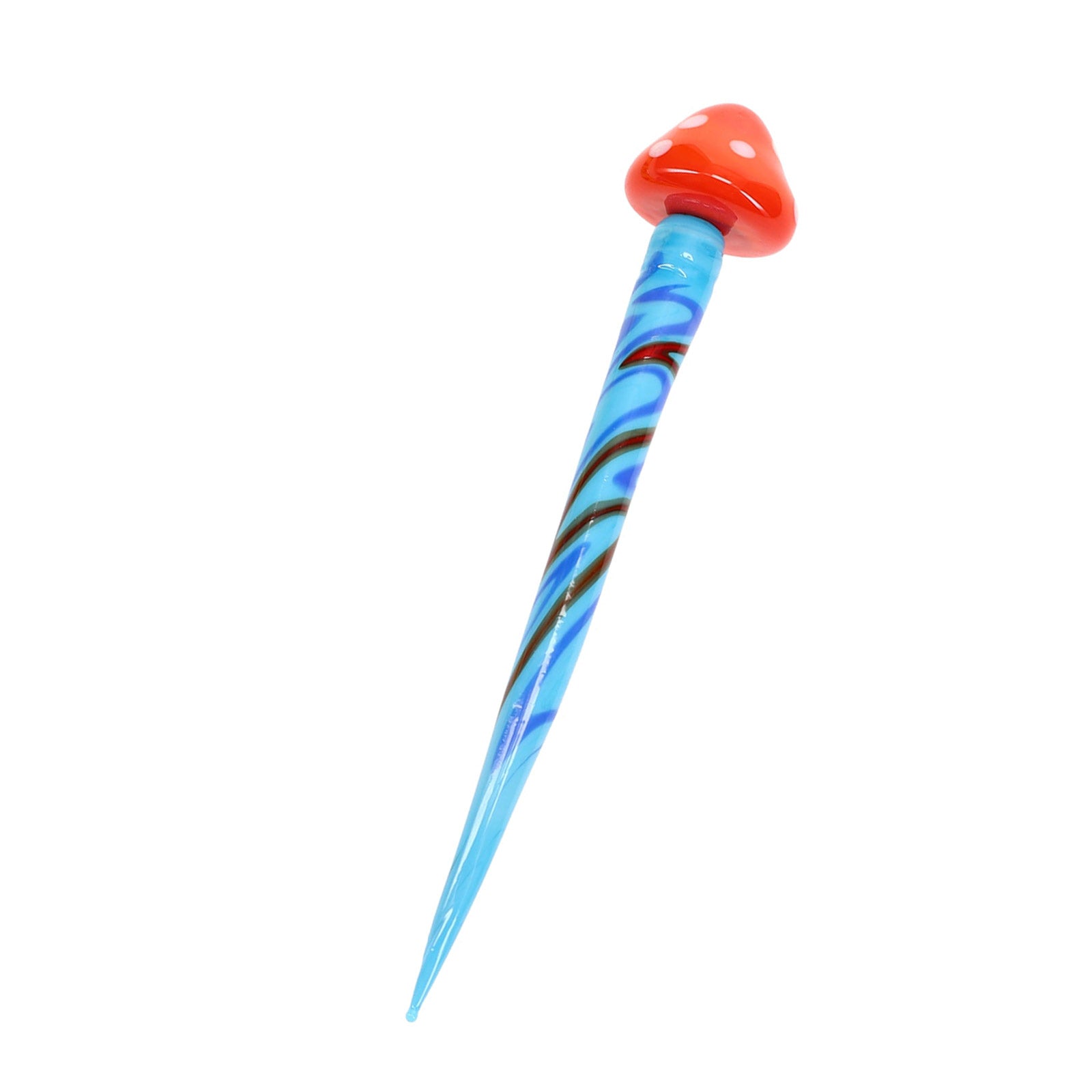 Striped Mushroom Cute Glass Wax Dabber