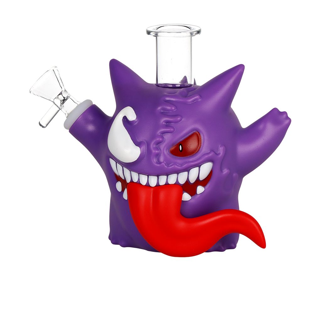 Symbiote Pocket Monster Vinyl Water Pipe Purple
