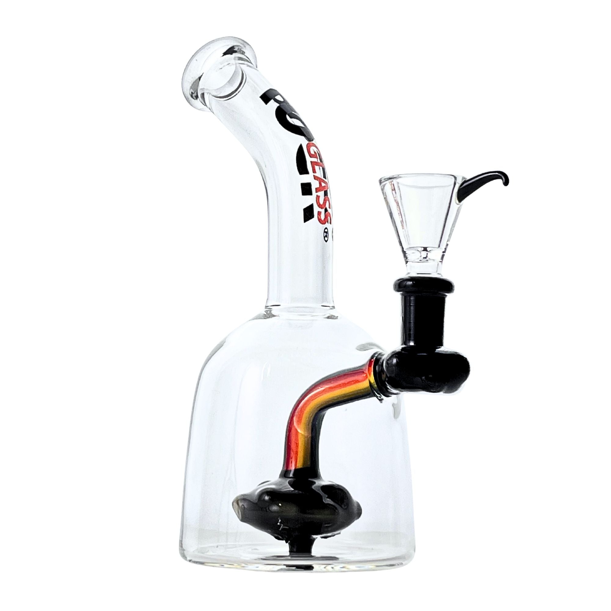 The Ignite 8" Bent Neck Bong in black color