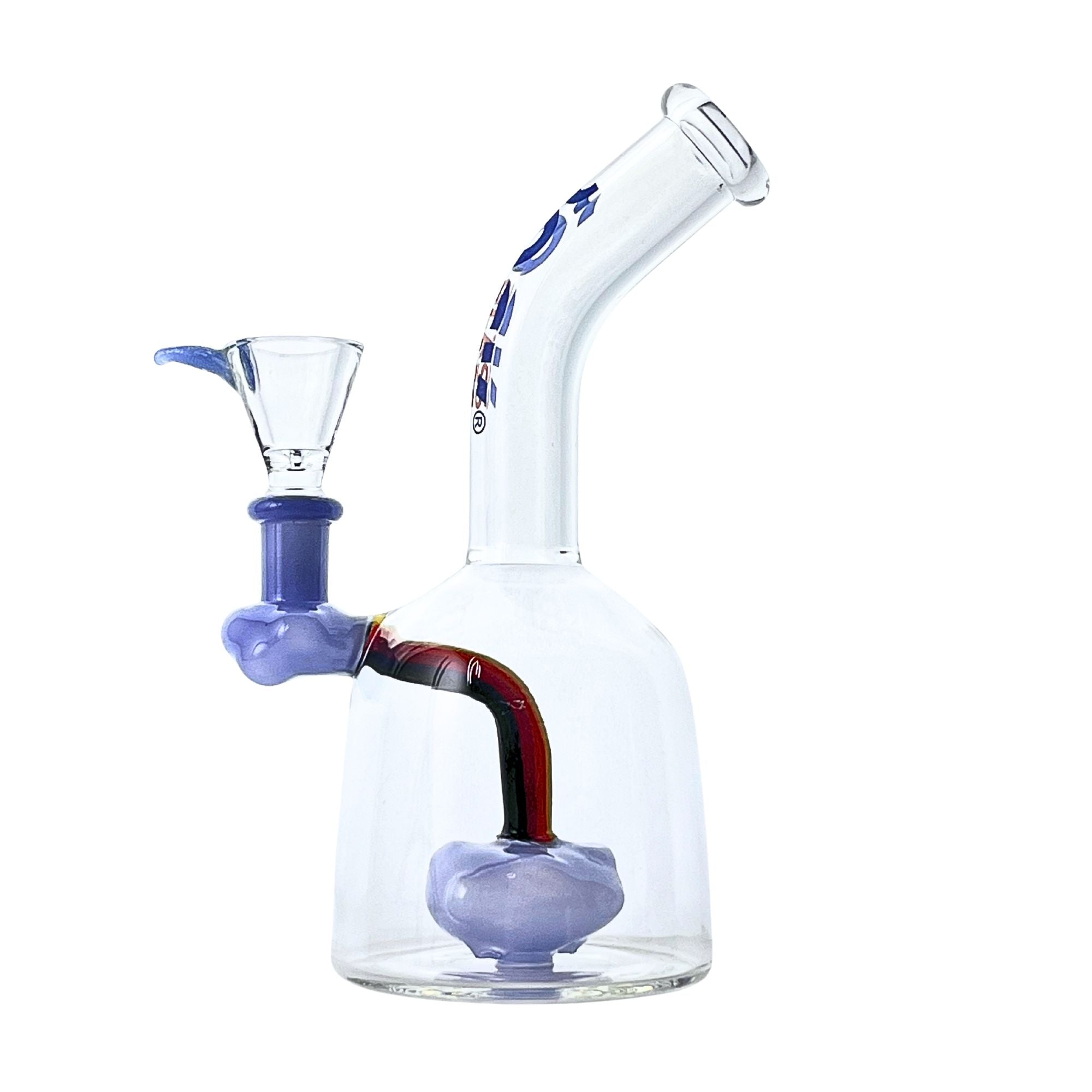 The Ignite 8" Bent Neck Bong in purple color